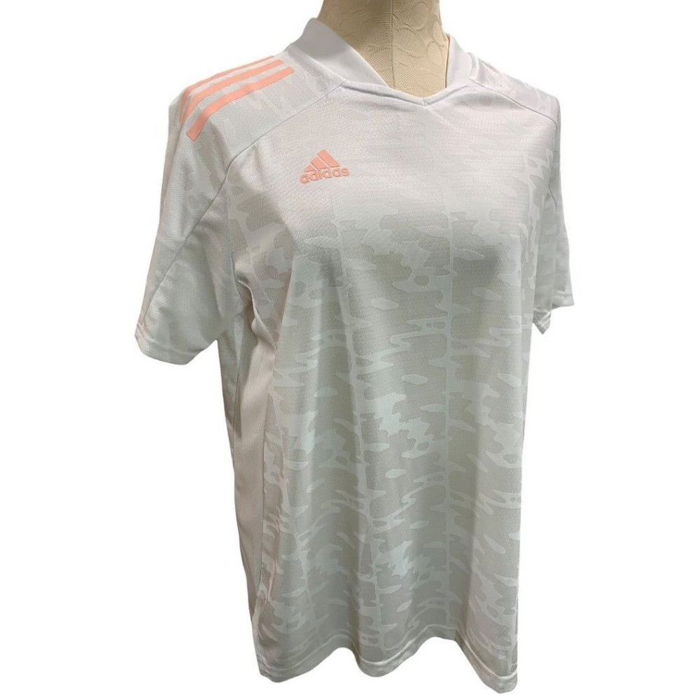 XL Adidas Women's New Condivo 21 White Glo Pink Jersey GL7725